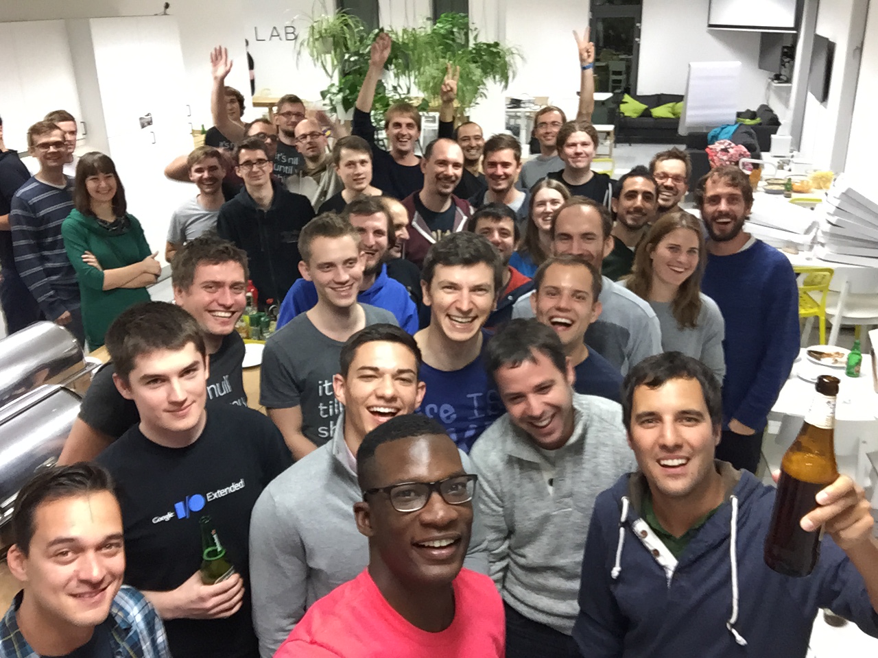 Harrison with his team at Base CRM